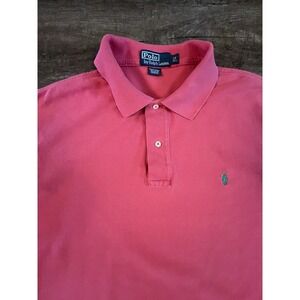 Polo Sport Ralph Lauren Men's Vintage Pink Polo Shirt Size Large Tall F36